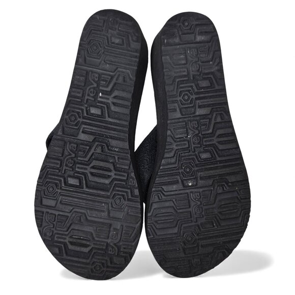 Teva Mush Micro Wedge Thong Sandals Women's Hawaiian Floral Embroidered Strap 9 - Picture 7 of 9